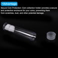 thumbnail image 4 of Uxcell Round Coin Tubes Coin Storage Tubes Coin Holders Containers Fit 25mm Coins, Clear 10 Pack, 4 of 7