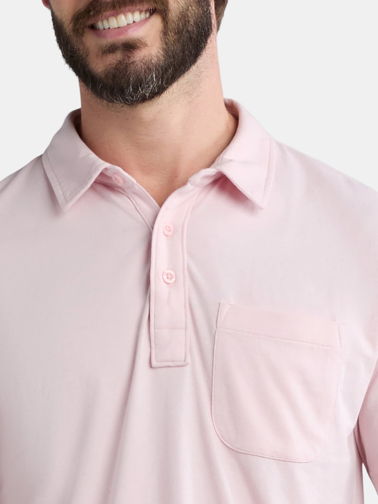 George Men's & Big Men's 2-Pack Short Sleeve Jersey Polo with Pocket, Sizes S-3XL