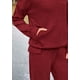 thumbnail image 5 of Conjunto Deportivo Mujer PRETTYGARDEN Sudadera con Capucha Pantalones Cargo Vino Rojo S, 5 of 8