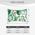 thumbnail image 6 of Naloa Cactus Plants Pillowcase, Throw Pillowcase, Wrinkle-Free, Stain-Resistant with Hidden Zipper for Bedroom Sofa - 14"x20", 6 of 9