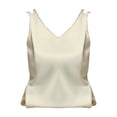 thumbnail image 2 of YOZGXEG Tank Tops For Women V Neck Suspender Vest Women Satin Sleeveless Summer Versatile Casual Top Yellow M-4Xl, 2 of 4