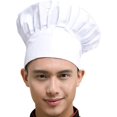 thumbnail image 2 of 5 Pcs Chapeau de Chef Blanc Adulte Réglable Boulanger Cuisine Chef Casquette pour Adulte / Enfants, 2 of 5