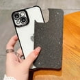 thumbnail image 4 of Compatible for iPhone 14 Luxury Glitter Plating Clear Case, Cute Bling Sparkly Shiny Case for Women Girls Soft TPU Shockproof Camera Protective Back Cover Electroplated Case - Black, 4 of 11