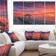 thumbnail image 1 of Long Wooden Bridge and Colorful Sky, 1 of 3