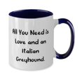 thumbnail image 2 of Unique Italian Greyhound Dog Two Tone 11oz Mug, All You Need is, For Pet Lovers, Present From Friends, Cup For Italian Greyhound Dog, 2 of 2