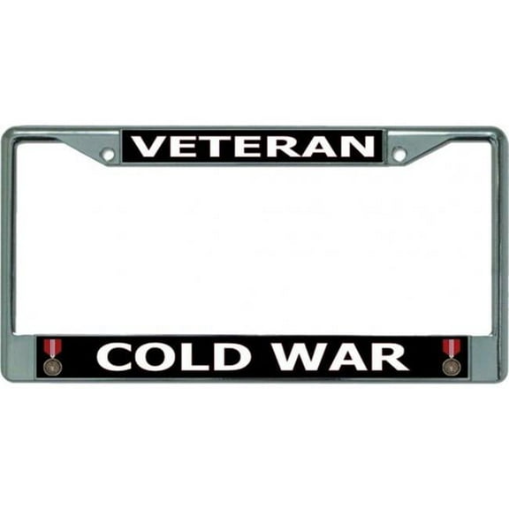 Cold War Veteran Chrome License Plate Frame