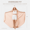 thumbnail image 6 of Comfy Cubs Adult Hooded Towel Large, 58" x 58" - Muslin Cotton Wearable Blanket, Blush, 6 of 8