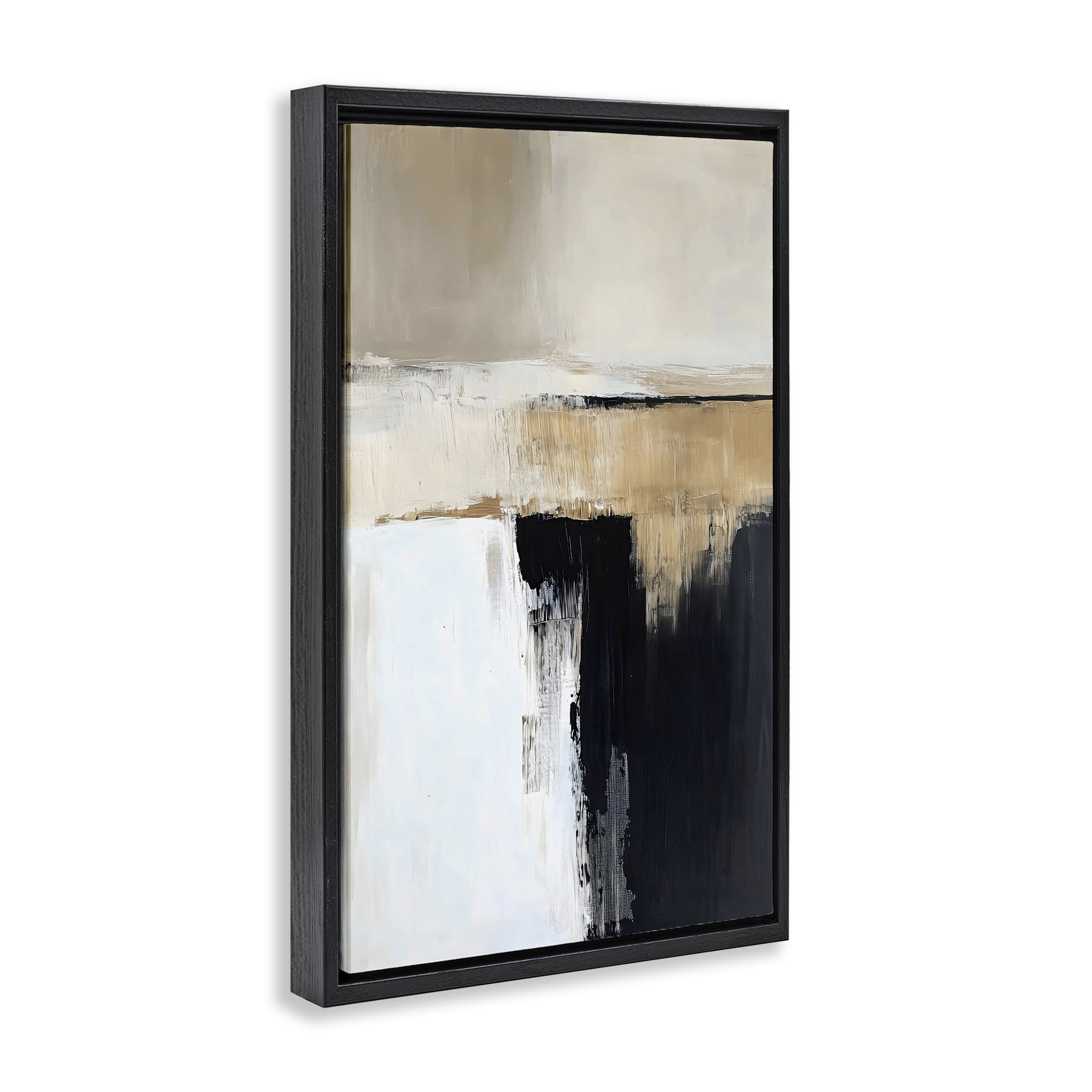 Stupell Industries Desert Horizon Muted Abstract Black Framed Floater Canvas Wall Art, design by Gina Kelly