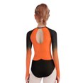 thumbnail image 5 of Hansber Teen Girls Figure Skating Jumpsuit One Piece Dance Leotard Rhythmic Dancing Outfit Gymnastics Unitard Orange 6, 5 of 6
