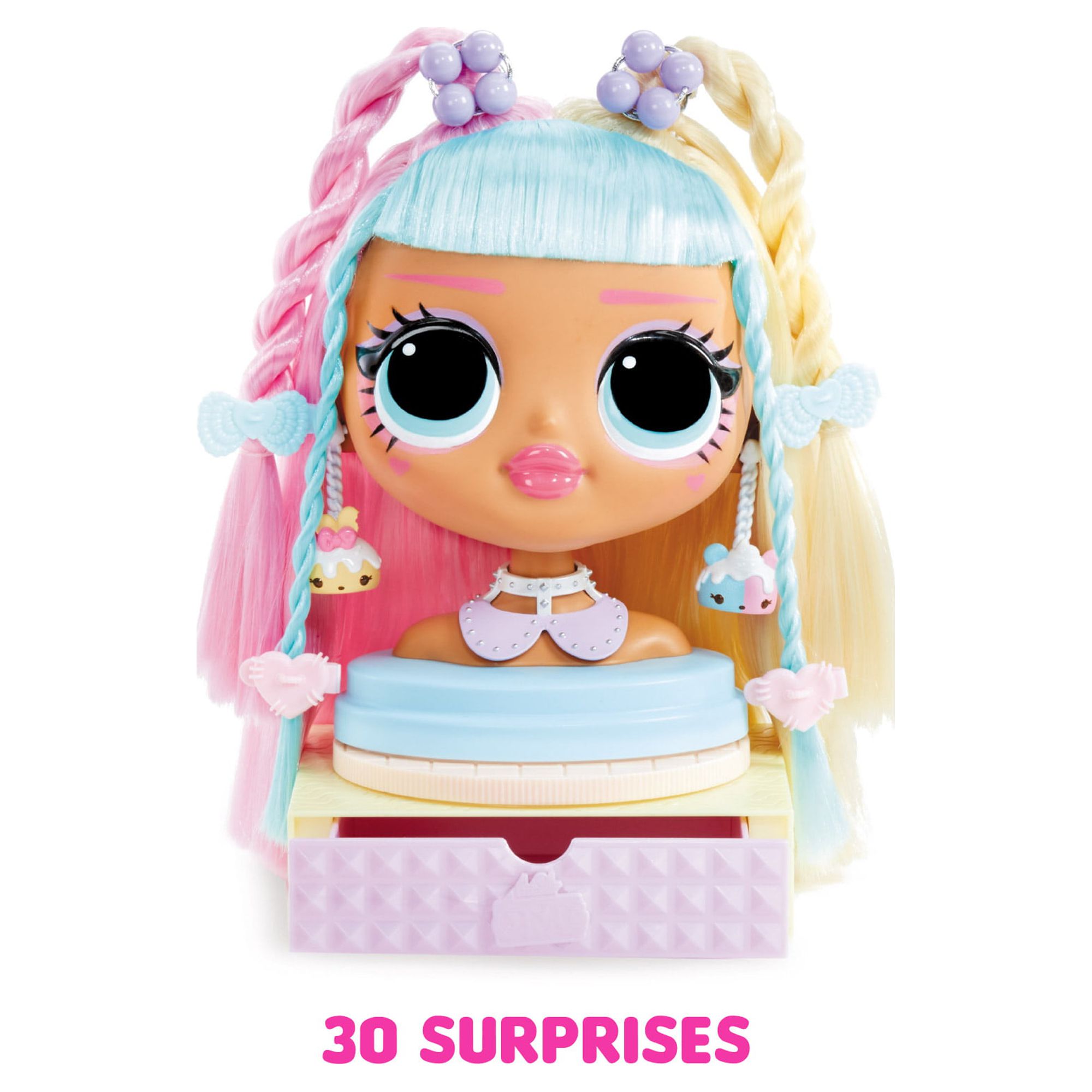 LOL Surprise Omg Styling Doll Head Candylicious With 30 Surprises Girls Hair Play Toy - image 4 of 7