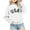 White, variant on Fancifize Girl's Cute USA Print Sweatshirt Long Sleeve Crew Neck Pullover Tops T-Shirt Little/Big Girls Casual Drop Shoulder Shirt 1-12 Years