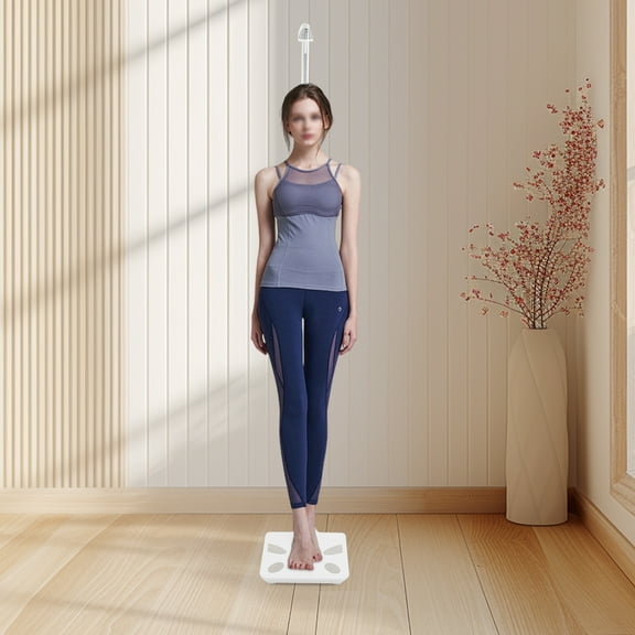 Ultrasonic Height and Body Fat Analyzer - Smart Health Monitor with LCD, Weight, Height, BMI, Muscle & Fat Measurement for Home and Clinic Use