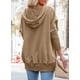 thumbnail image 5 of Sudaderas con capucha PRETTYGARDEN, holgadas, informales, con botones y cuello en V para mujer, 5 of 6