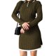 thumbnail image 1 of Conjunto de 2 Piezas Vintage con Cuello Tipo , Larga, Falda Corta y Cintura Alta para Mujer Verde Oliva L, 1 of 8