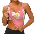 thumbnail image 3 of Yiaed Cute Cat Print Ladies Waistcoat Women Sports Vest Vest Sports Women Sports Top Yoga Vest for women-Small, 3 of 8