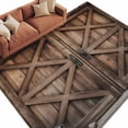 thumbnail image 2 of Retro Brown Door Area Rug 6x9 FT, Non Slip Living Room Throw Carpet, Country Vintage Wooden Door Washable Soft Large Floor Carpet Non-Shedding Rug for Bedroom Dining Room Play Room, 2 of 9