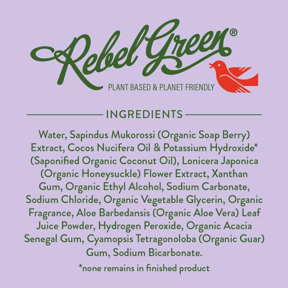 Rebel Green Organic Laundry Detergent - Natural Laundry Soap - Liquid Laundry Detergent with Dispenser Cup - Gentle Laundry Detergent - Fresh Lavender & Grapefruit Scent - 68 Load Bottles, 2 Pack