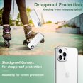 thumbnail image 4 of IBAOLE Clear Case Compatible with iPhone 12 Case/iPhone 12 Pro Case,Non-Yellowing Shockproof Protective Phone Case- Slim ThinMetal Silver, 4 of 7