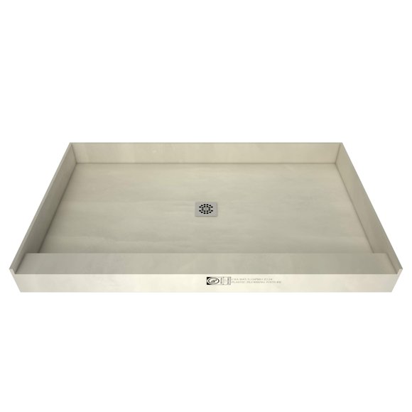 Tile Redi USA B4260C-SCSQPVZ Redi Base Shower Pan, 60" W x 42" D, Polished Chrome