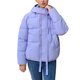 thumbnail image 1 of Gibobby Chamarra polar mujer, Chamarra acolchada para mujer, manga larga, cuello alto, cierre completa, chamarra liso con capucha y bolsillo con capucha y cuello alto(Morado,XG), 1 of 5