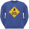 thumbnail image 1 of Warning Spiking Ball May Cause Deflation Royal Adult Crew Neck Sweatshirt, 1 of 1