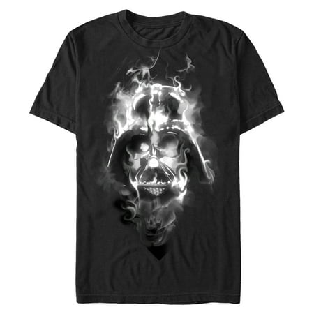 Men's Star Wars Darth Vader Smoke Graphic Tee Black Large