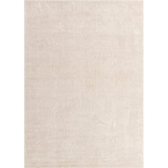 Unique Loom Tapis Solo en Peluche pour Enfants Moderne 10' x 14' Rectangle Ivoire