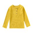 thumbnail image 4 of Boys Long Sleeve Henley Shirts Boys Long Sleeve Shirts Boys' Long Sleeve Thermal Henley Shirt 4-5 Years Gold, 4 of 4