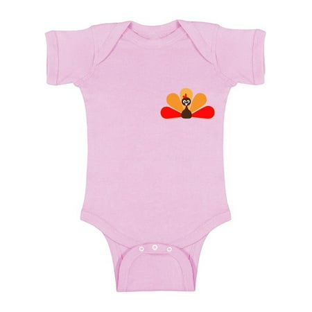 

Awkward Styles Thanksgiving Baby Bodysuit Turkey Romper Pocket Print