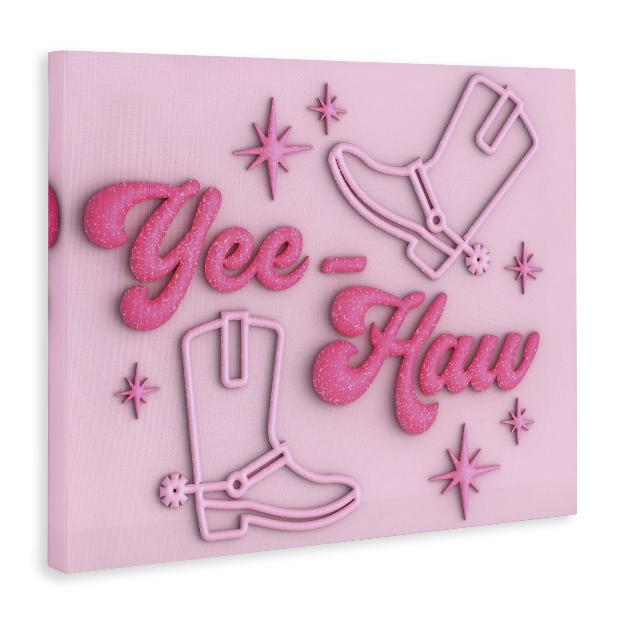 Stupell Industries Retro Yee Haw Entertainment Painting Wrapped Canvas Art Print Wall Art, 48 x 36