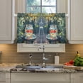 thumbnail image 2 of Yayeee Kitchen Curtains Tier Pair Light Filtering 27"x36" Rod Pocket Short Cafe Window Panel, Sunshine Goldfish, 2 of 7