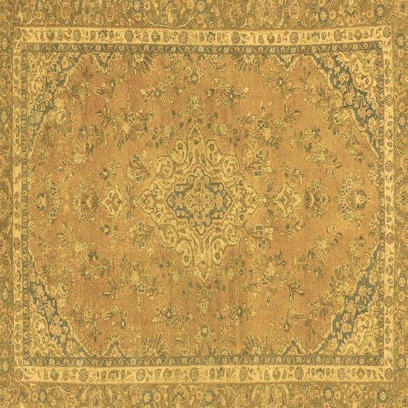 Ahgly Company Indoor Square Abstract Brown Modern Area Rugs, 4' Square