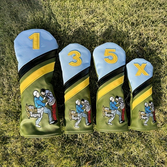 1pc/4pcs Funny Design Cover For Various Club, Golf Club Head Cover, Golf Accessories 4pcs