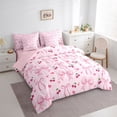 thumbnail image 2 of Feelyou Cute Bowknot Twin Bedding Sets 7pcs, Cartoon Bedding Comforter Set, 2 of 7