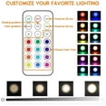 thumbnail image 4 of 6 Pack LED Puck Lights with Remote Control, Wireless Under Cabinet & Closet Lighting, 13 Color Changing Stick-On Tap Lights with 10 Brightness Levels & Timer for Kitchen, Closet, Shelves, 4 of 7