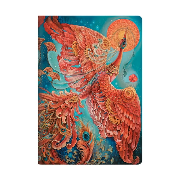 Firebird A4 Unlined Softcover Cahier, 80pg, 100gsm by Paperblanks (Birds of Happiness), (Hardcover)