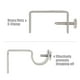 thumbnail image 5 of Soportes para varillas Window Hardware para barandilla rectangular de 1,3 a 2 pulgadas, 5 of 6
