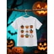 thumbnail image 1 of Halloween T-shirt - Boys' Halloween Jack-O'-Lantern Print T-Shirt - Playful Cartoon Pumpkins, Perfect for Spring & Summer Casual Wear, Halloween, Halloween Shirts, 1 of 6