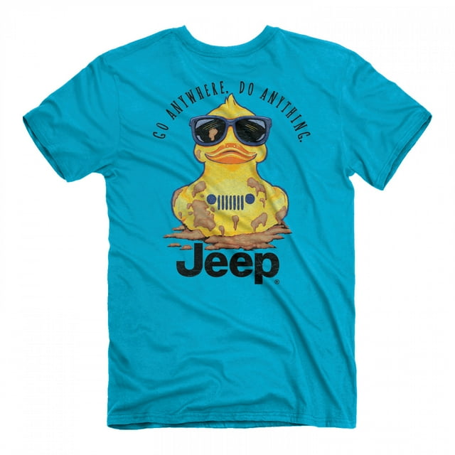 Jeep Duck Go Anywhere Do Anything Front and Back Print T-Shirt-2XLarge
