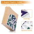 thumbnail image 4 of Napkin Holder White Lily Pattern Thick U Shape Acrylic Non Slip Space Saving for Kitchen, 4 of 9