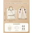 thumbnail image 4 of SYCNB Diaper Backpack, Waterproof Travel Diaper Bag, Large Capacity Baby Stuff Organizer  Diaper Bag for Boys and Girls, Hospital Portabl Baby Diaper Backpack with Changing Station Beige, 4 of 8