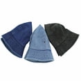 thumbnail image 7 of Paskmlna Newhattan Denim Bucket Packable Unisex Hat, Cotton, Dark Blue, 7 of 7