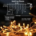 thumbnail image 4 of Icicle Lights Nielfoi, 10 m, 400 LED, 8 modos, blanco cálido, 4 of 9