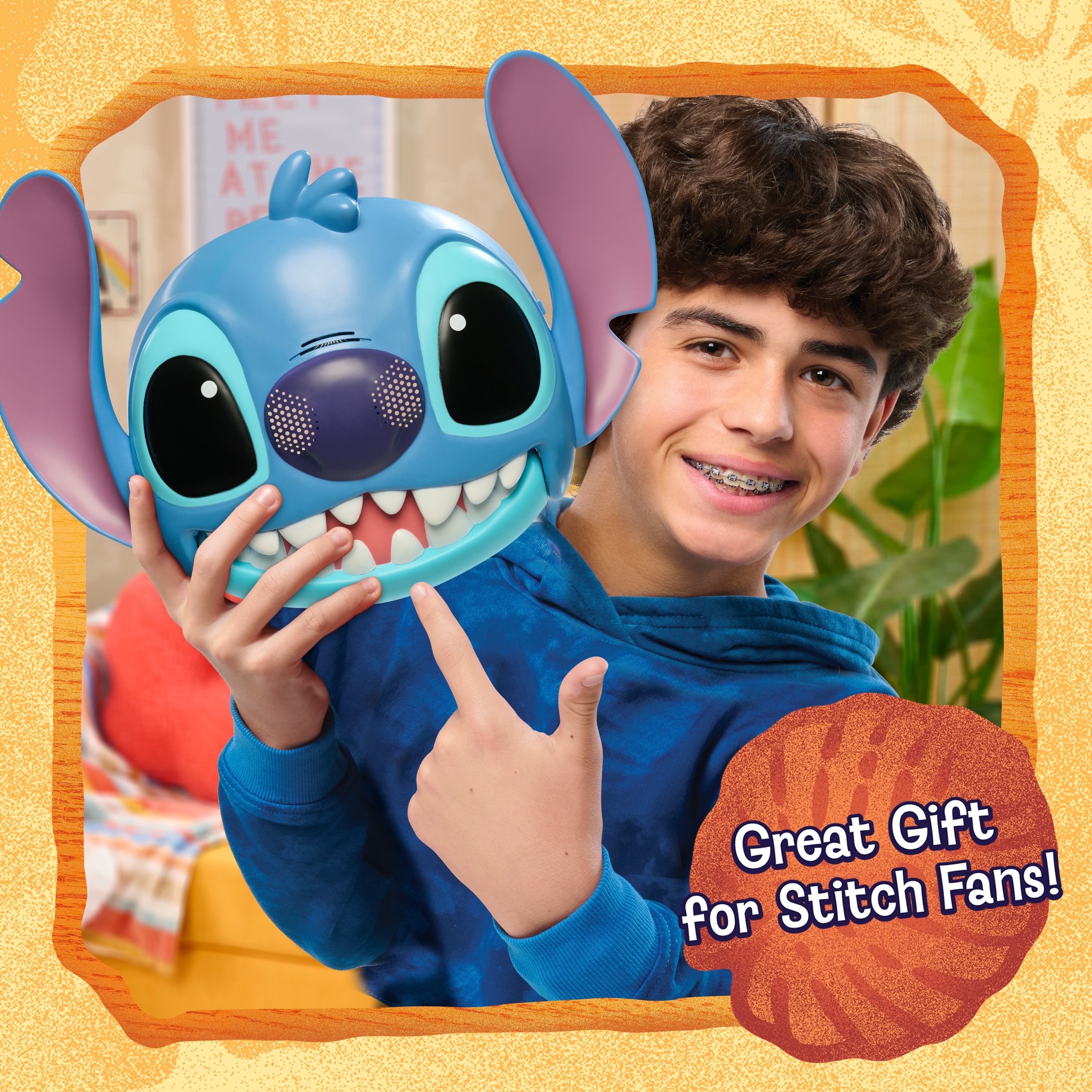 Disney Stitch Talking Mask with 25+ Sounds & Phrases, Adjustable Straps, Toy for Kids Ages 3+