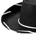 thumbnail image 4 of Xudanell Western Cowboy Hat for Kids Boy Girl Cowboy Cowgirl Dress Up Hat with Buckle Belt (Black, 4-10 Years), 4 of 4