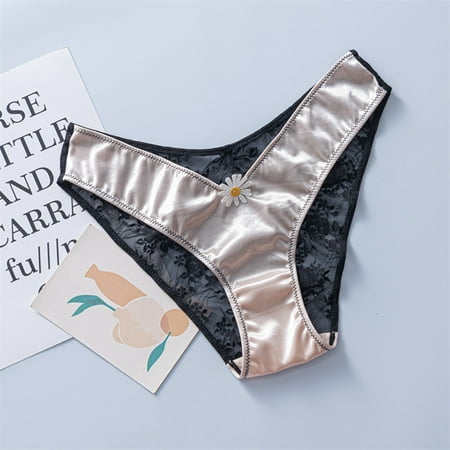 

DENGDENG Women Floral Underwear Panties Sexy Seamless Thongs for Women Low Waist G-String