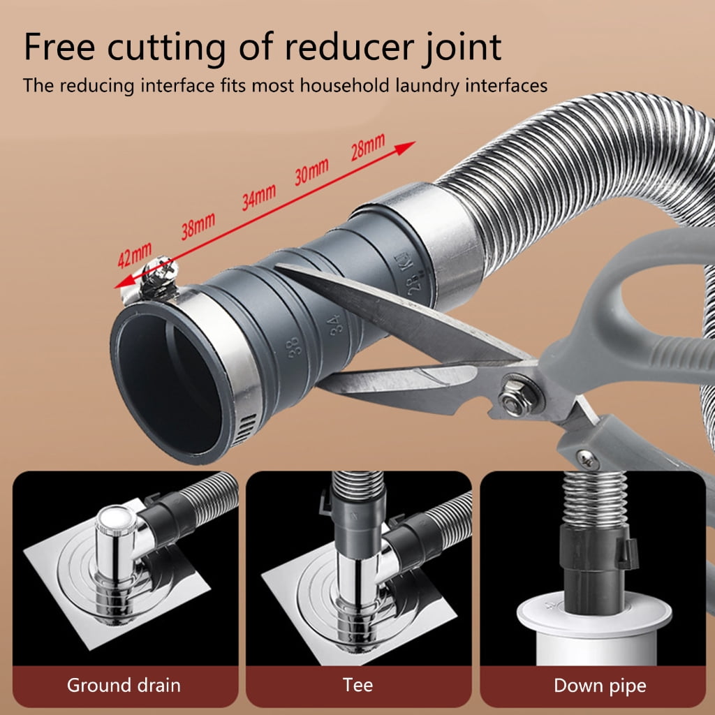 Multifuntional Stainless Steel Drain Hose Washing Machines Hose for Home