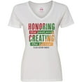 thumbnail image 3 of Inktastic Honoring the Past and Creating the Future Black History Women's V-Neck T-Shirt, 3 of 5