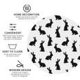 thumbnail image 3 of Sigee Black Rabbit for Water-Resistant, Heat-Resistant, Non-Slip Leather Coasters Set, Ideal for Coffee Table, Office, Bar, Home Decor-Round Shape, 3 of 6