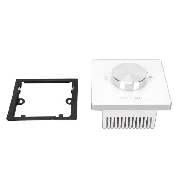 Smart Home Volume Control, White Rotating Knob 7 Speeds Adjustment Sturdy Easy Wiring Volume Controller For Conference Room For Living Room